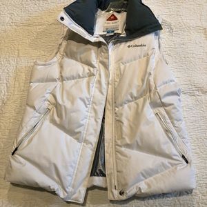 White Columbia puffer vest